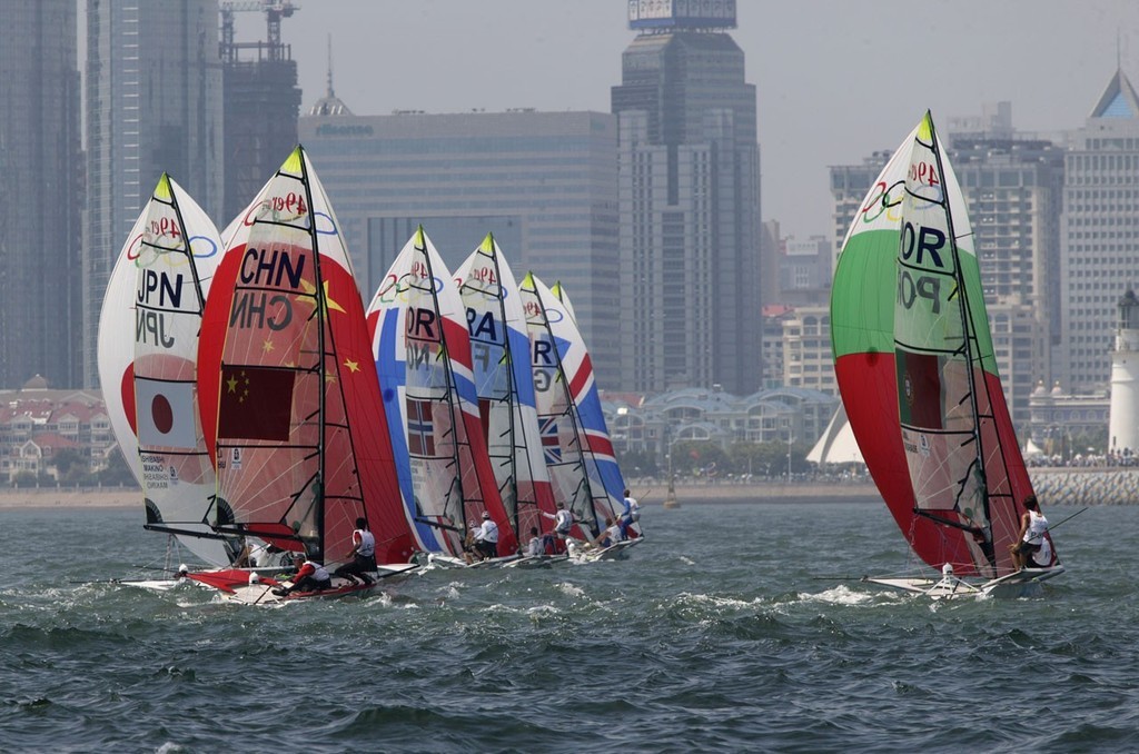 2008 Olympic Regatta - Day 8 - 49er fleet © Guy Nowell http://www.guynowell.com